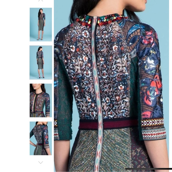 Byron Lars Multicolor Embellished Midi Dress - Picture 8 of 15